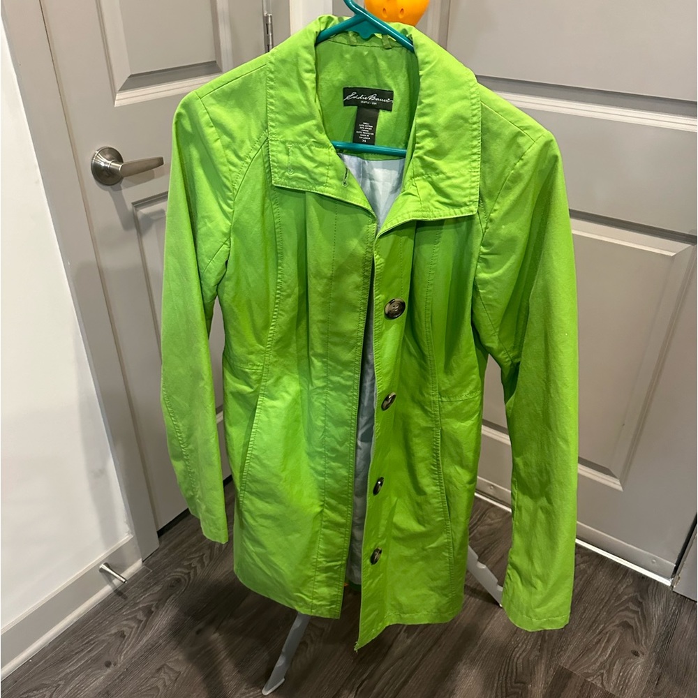 Eddie Bauer Lime Green Raincoat